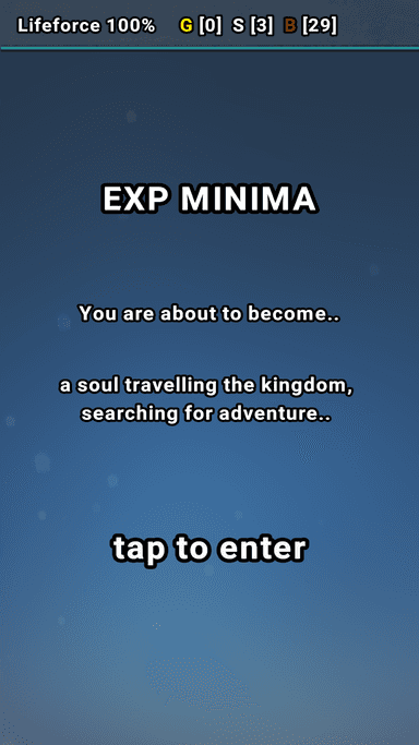 Exp Minima Screenshot - Title