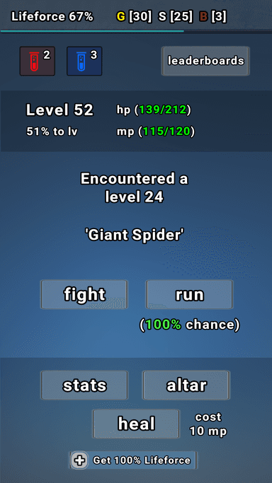 Exp Minima Screenshot - Spider Encounter